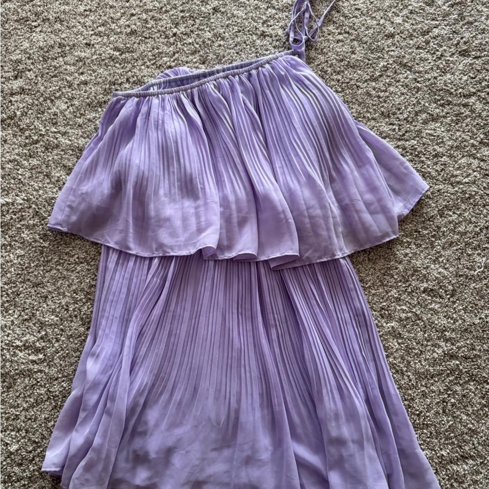 Lavender Tiered Ruffle Dress